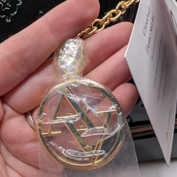 Adrienne Vittadini Black Patent Dome Satchel with Brown Trim - Picture 3 of 8